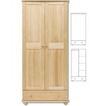 Nábytek z lesa Country 2+1 SF102 85 x 190 x 60 cm masiv borovice – Zboží Mobilmania