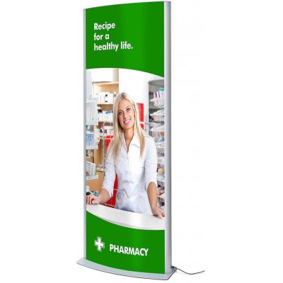 Jansen Display LED světelný totem ARCUATO Velikost: 700 x 2000 mm – Zboží Živě