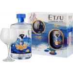 Etsu Gin 43% 0,7 l box (dárkové balení 1 sklenice) – Zboží Mobilmania