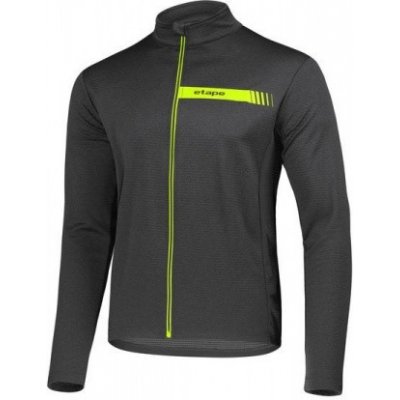 Etape mikina SOLID, antracit/žlutá fluo