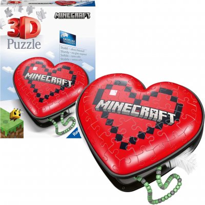 RAVENSBURGER 3D puzzle Srdce Minecraft 54 ks – Zbozi.Blesk.cz