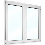 SkladOken.cz Okno dvoukřídlé se štulpem 145x145 cm bílé PRAVÉ – Hledejceny.cz