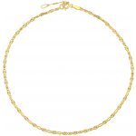 SILVEGO Řetízek na nohu ze žlutého zlata se střídavými broušenými očky FNN1391AGY – Zboží Dáma