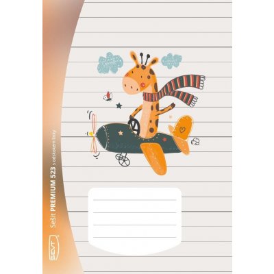 SEVT Sešit Premium 523 A5 linkovaný 12 mm s odskokem linky – Zboží Dáma