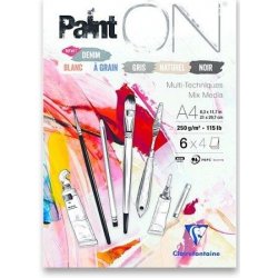 Clairefontaine Blok Paint on Mix Colors A4 24 listů 250 g