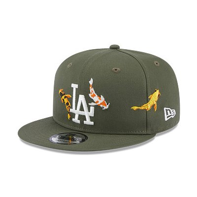 New Era 9FIFTY MLB Koi Fish Los Angeles Dodgers New Olive / Optic White – Zboží Mobilmania