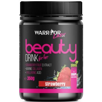 Warrior Beauty Drink kolagenový nápoj s kyselinou hyaluronovou a stévií Strawberry 350 g