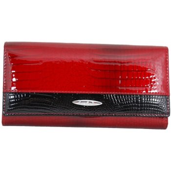 Cossroll dámská kroko kožená peněženka 01 5242 1 červeno černá