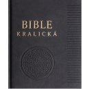 Poznámková Bible kralická černá, pravá kůže/zlatá ořízka