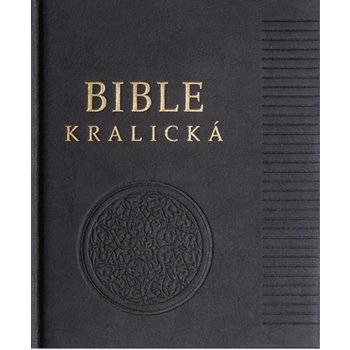 Poznámková Bible kralická černá, pravá kůže/zlatá ořízka