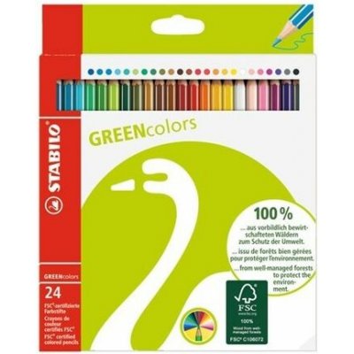 Stabilo 16045 GreenColours barevné šestihranné 24 ks – Hledejceny.cz