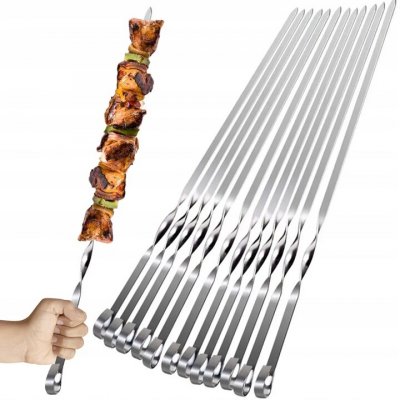 Pronett XJ4541 Grilovací jehlice ploché 50 cm, 12 ks – Sleviste.cz