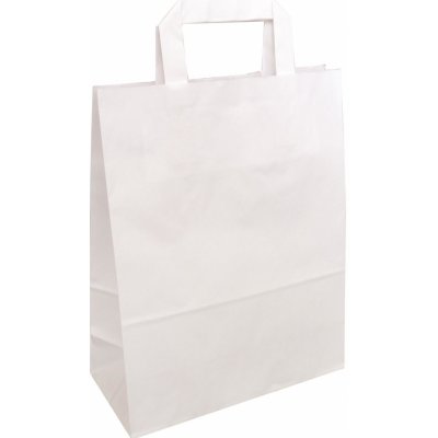 Papírová taška - 22 x 10 x 28 cm, bílá, ks – Zboží Dáma