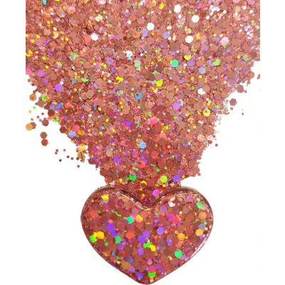 Holografické glitrové třpytky do pryskyřice 10 g korálové – Zboží Dáma