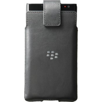 Pouzdro Blackberry kožené Blackberry priv klip s otočným čepem černé