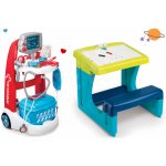 Smoby Set lekársky vozík elektronický Medical + lavica s odkladacím priestorom a obojstrannou tabuľou 340202-8M – Zboží Mobilmania