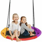 Costway houpačka hnízdo Rainbow s polštářkem – Sleviste.cz