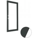 Aluplast jednokřídlové balkonové dveře s oboustrannou klikou antracit/bílé 80 x 210 cm Levé Dvojsklo – Hledejceny.cz