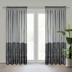 EUROFIRANY ZÁCLONA NA PÁSCE DEBORA 140X270 CM ČERNÁ – Hledejceny.cz