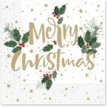 Procos Vánoční papírové ubrousky 3V merry christmas 33x33cm 20ks – Sleviste.cz