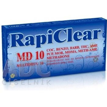 RapiClear MD 10 multidrug 10 IVD test drogový na automatická diagnóza 1 ks