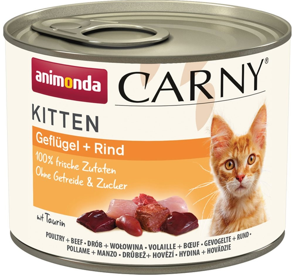 Carny Kitten drůbeží hovězí maso 24 x 0,2 kg