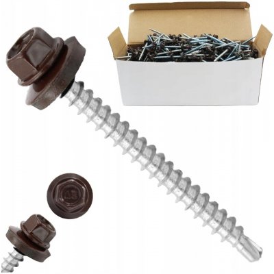 Šroub do dřeva Azmet 4,8 mm x 55 mm samovrtný hnědý RAL 8017 250 ks – Hledejceny.cz