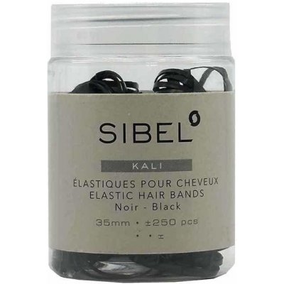 Sibel Kali Elastic Hair Bands Black 250 ks Gumičky do vlasů