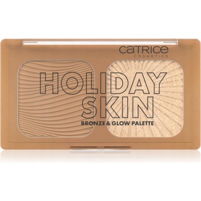 Catrice Holiday Skin Bronze & Glow Palette paletka s bronzerem a rozjasňovačem 010 5,5 g – Zboží Dáma