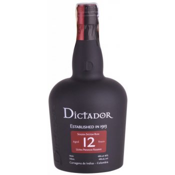 Dictador 12y 40% 0,7 l (dárkové balení 2 sklenice)