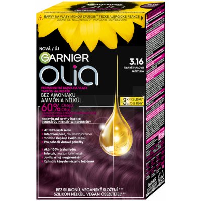 Garnier Olia olejová permanentní barva na vlasy 3,16 Deep Violet 60 g – Zboží Mobilmania