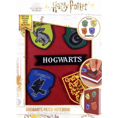 CurePink Poznámkový A5 blok Harry Potter Bradavické koleje 14,8 x 21 cm SLHP426