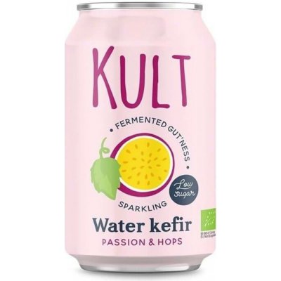 Kult Kefir Bio Vodní kefir s příchutí mučenky a chmelu 330 ml – Zboží Dáma
