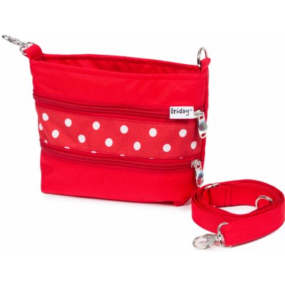 Iridog Pamlskovník & crossbody 2V1 červený s puntíkem 21 x 15 cm – Hledejceny.cz