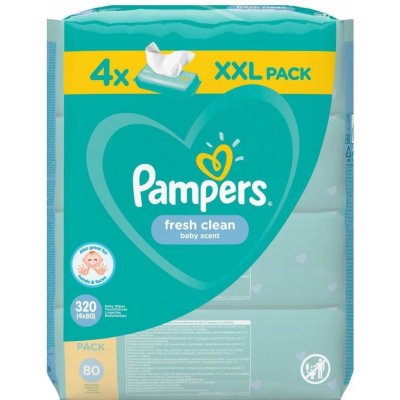 Pampers ubrousky Fresh Clean XXL 4 x 80 ks