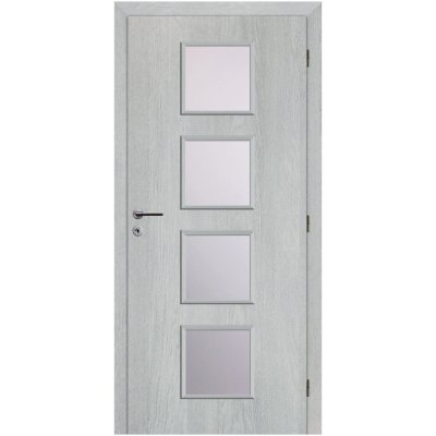 Solodoor Etta 4, 80 P, 850 × 1985 mm, fólie, pravé, Earl Grey, prosklené 280040402921 – Zboží Mobilmania