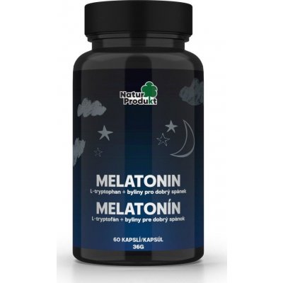 Naturprodukt melatonin + L-tryptophan + byliny 60 tablet – Hledejceny.cz