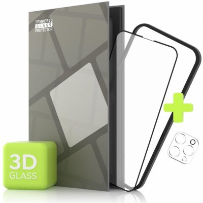 Tempered Glass Protector pro iPhone 13 Pro Max, 3D + sklo na kameru + instalační rámeček (Case Frien TGR-AI13PMF-BL