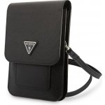 Pouzdro Guess Saffiano Triangle Logo Phone Bag Universal černé – Sleviste.cz