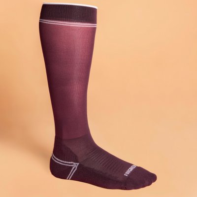 FOUGANZA Jezdecké podkolenky extra tenké vínové – Sleviste.cz