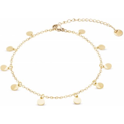 Biju Řetízek na nohu z chirurgické oceli, lesklá kolečka 2002288 – Zboží Dáma