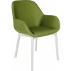 Jídelní židle Kartell Clap PVC bílá / zelená