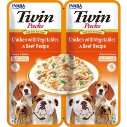 Inaba Twin Packs Dog kuře & zelenina hovězí 80 g