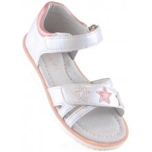 Miss E Jr EVE427B sandály na suchý zip stříbrné