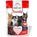 FINE CAT Family s HOVĚZÍM v omáčce 100 g – Sleviste.cz