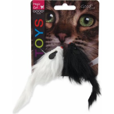 Magic Cat hračka myš plyšová chrastící 11 cm 2 ks – Zbozi.Blesk.cz