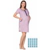 Těhotenské a kojící pyžamo a košilka Regina 174 dámská noční košile kr r K modrá