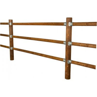 DŘEVĚNÁ OHRADA - typ LUX II. - v. 150 cm - 3x svlak – Sleviste.cz