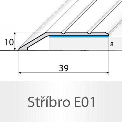 Profil Team Ukončovací nájezd stříbro E01 2,7 m 8mm – Hledejceny.cz