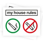 Samolepka My house rules - weedshop – Zboží Dáma